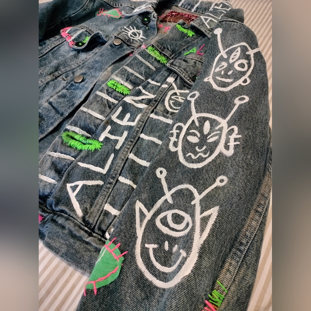 "Alien" Denim Jacket - image 4